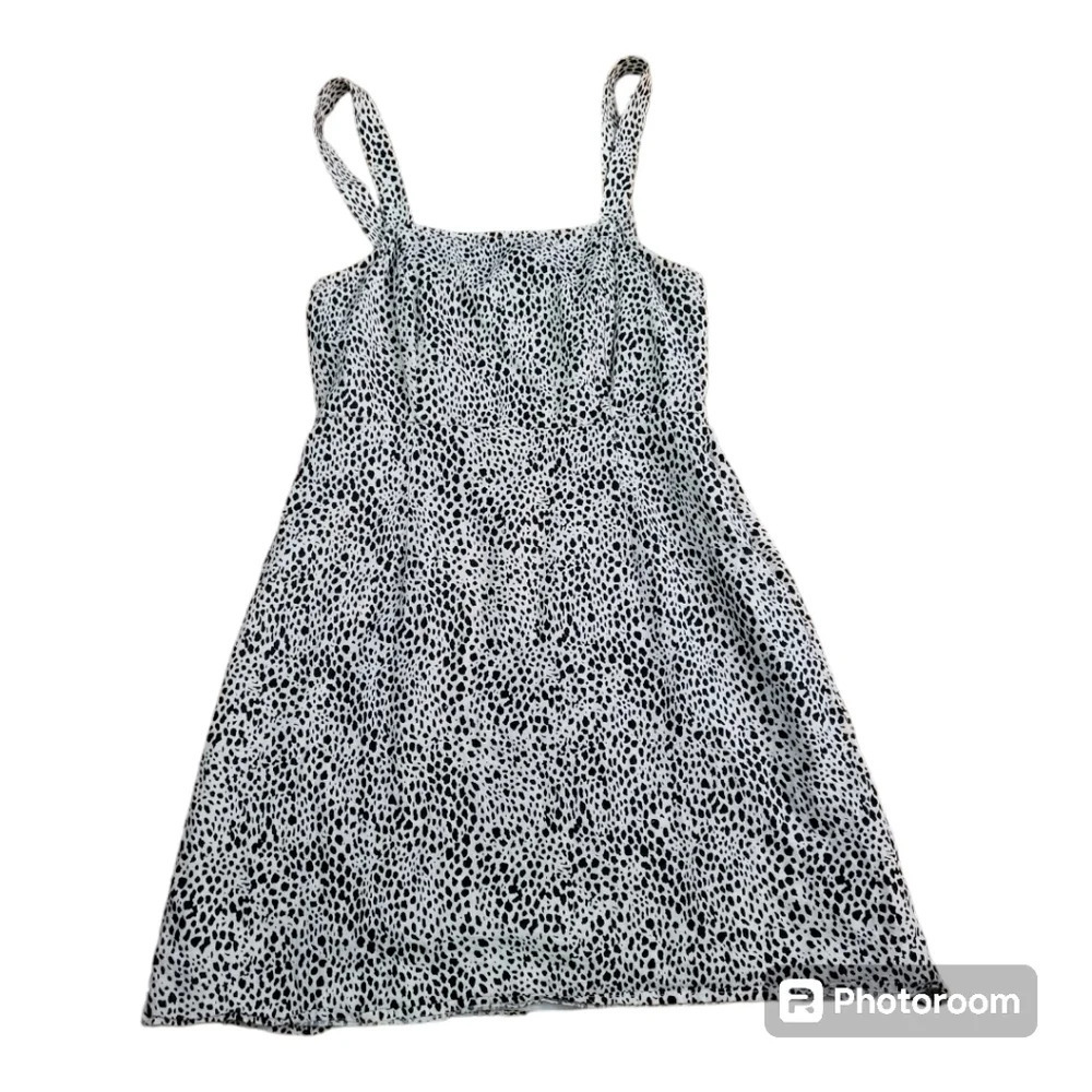 💕American eagle cotton and linen blend leopard print dress